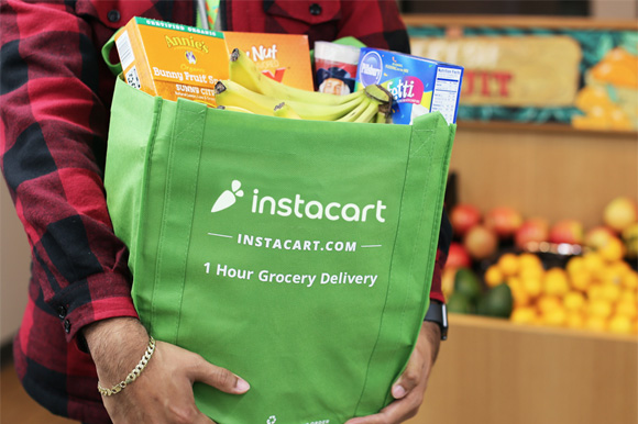The on-demand app Instacart will hire more than 100 local virtual shoppers.