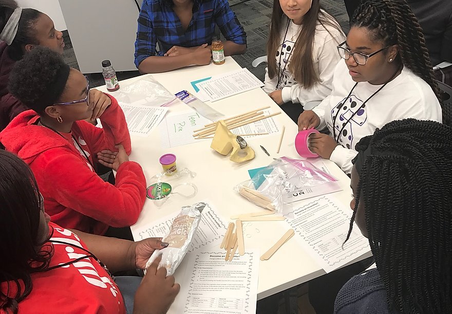 Attendees from the 2017 InventHER STEM Conference engage in a workshop. (InventHer)