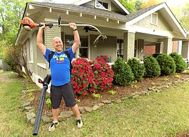 Scott Briggs launched Laid Off Lawn Care after being laid off from his bartending job due to COVID-19 closures. He offers lawn care, landscaping, and gardening. (Laid Off Lawn Care) 