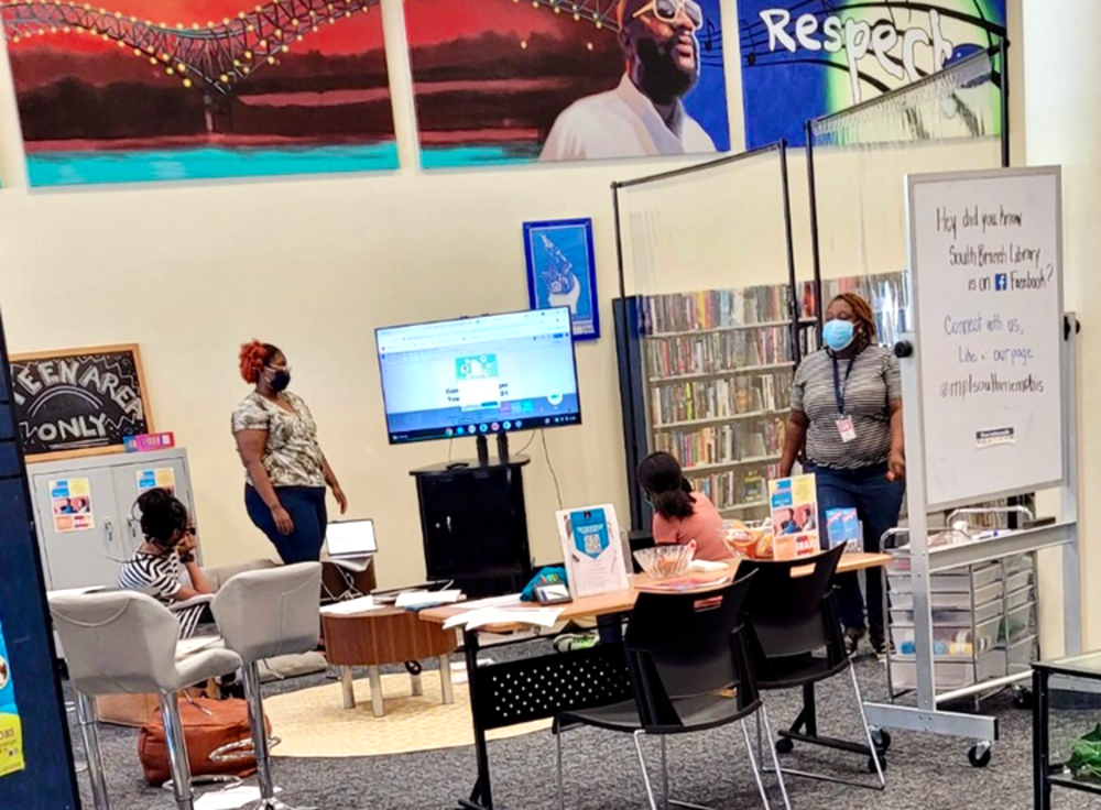 Members of the new Comeback Stronger Youth Council, a partnership program of Memphis Public Libraries and BRIDGES USA, meet at the South Branch library. (Submitted)