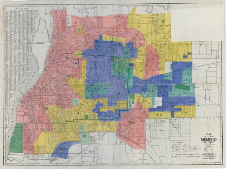 Seeing Red I Mapping 90 Years Of Redlining In Memphis Memphis Zip Code Map
