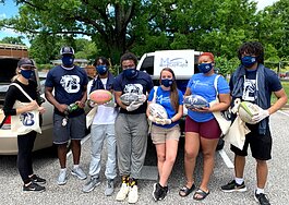 Memphis Inner-City Rugby alumni coaches and staff distributed food, basic supplies, and rugby equipment at Believe Memphis in the Klondike neighborhood. They also passed out over 650 supply bags to other North Memphis residents. (Submitted)