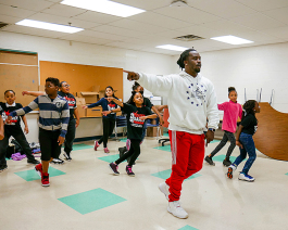  Travis Butler, New Ballet Ensemble dance instructor, works with students at LaRose Elementary. Dance classes at LaRose are held either early in the school day or the last period of the day. (Submitted)