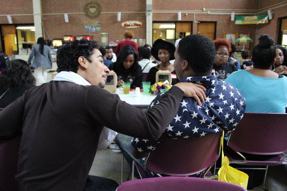 Attendees of the Being Black in College workshop break for lunch and informal discussions about the challenges they anticipate in their educational careers post-high school. (Our Grass Our Roots)