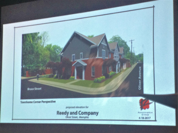 A proposed design for the Oliver Place condos was revealed at a April 28 neighborhood meeting. 