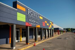 The new Power Center Academy Elementary School serves grades K-5 from the Mendenhall Square Shopping Center. (Gestalt Community Schools)