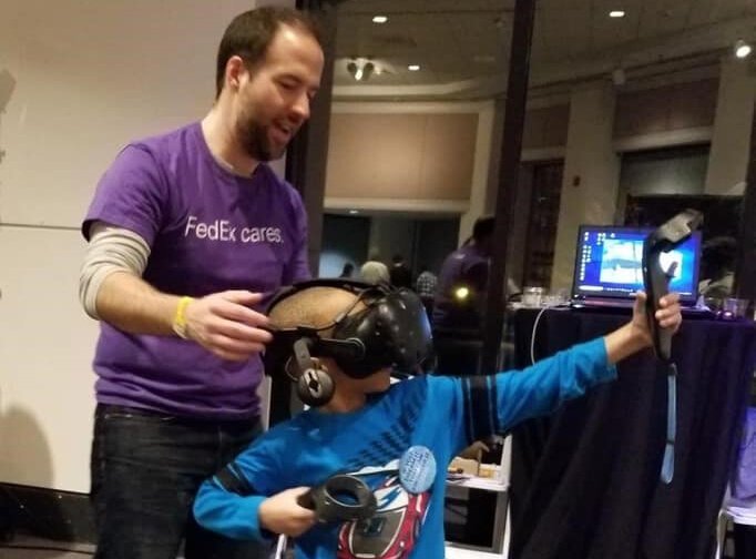 A young student takes a peek inside virtual reality at a Museum of Science and History event. (submitted)