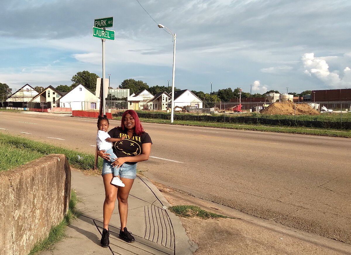 Orange Mound resident Sterling Key lives across the street from the new Porter-Leath and University of Memphis Early Childhood Center at Orange Mound. The facility is expected to open in January 2021. (Alexandria Moore)