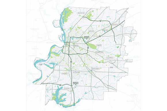 The master plan will cover all of Shelby and DeSoto Counties, as well as parts of Marshall and Fayette Counties.