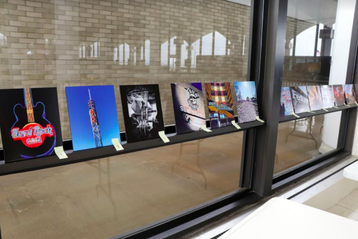 Judges evaluate submissions to the airport's student art competition. (Submitted)