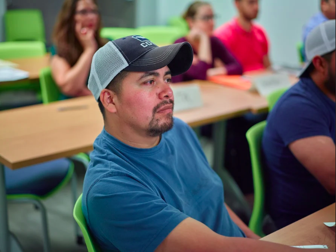 Mario Ramos participates in an English Language Learners class at HopeWorks. (Submitted)