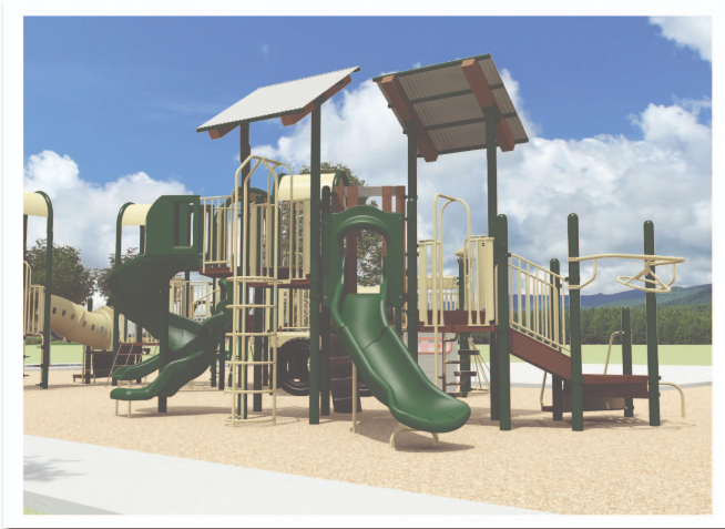 One of two proposed playground designs for the new L.E. Brown Park in South City. (City of Memphis, Division of Parks and Neighborhoods)