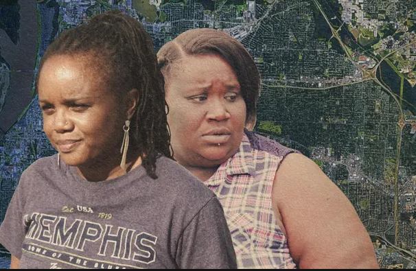 Roshun Austin (L), president/CEO of The Works, Inc., and South Memphis resident Dolores Bateman are featured in the Memphis-based Divides Cities documentary. The short film was produced by The Guardian and gaps food access in Memphis. (The Guardian)