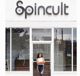 Victoria Young, pictured, opened Spincult at 700 Madison Avenue in August 2018. The indoor fitness studio offers a variety of options for cycling devotees. (Spincult)