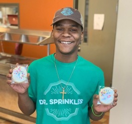 John Young, a JIFF graduate and now full time employee for Sweet LaLa's, earned the nickname "Dr. Sprinkles". (Submitted)