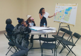 Residents and student of the University of Memphis planning department discuss Klondike Smokey City's future at a March 2016 meeting.