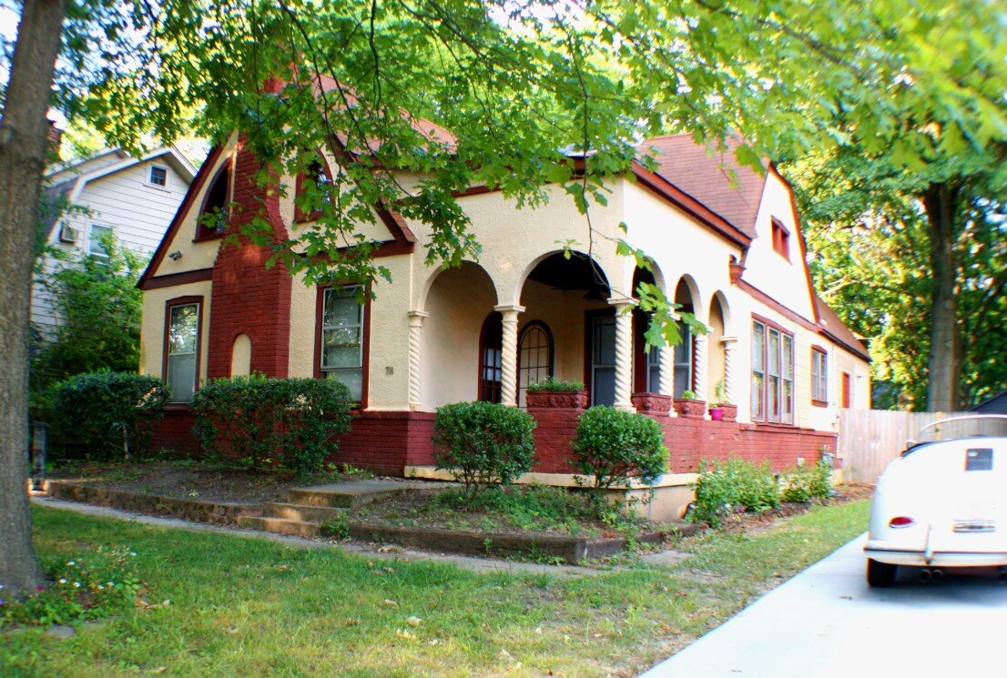 A Craftsman Bungalow-style home with ornate spiral pillars in Vollintine-Evergreen. VECA is seeking a landmarks designation for the V&E area to preserve its historic aesthetic. (Cole Bradley)