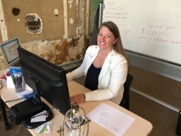 Dr. Sarah Petschonek at Volunteer Odyssey's Downtown office (Jeff Hulett)