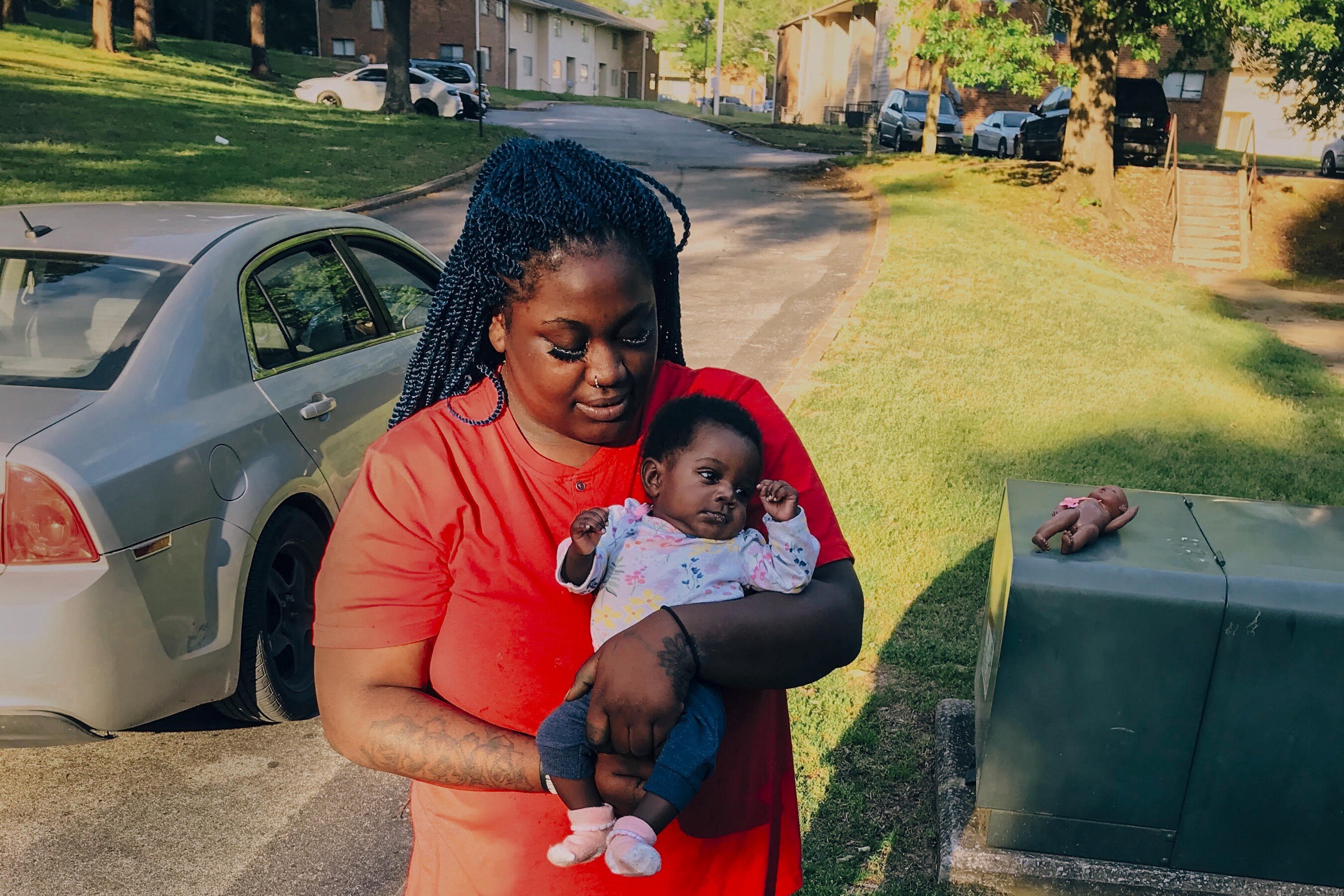 Jasmine Thomas lives with her grandmother and 4-month-old daughter, A’Maria. Photo courtesy of Thomas.